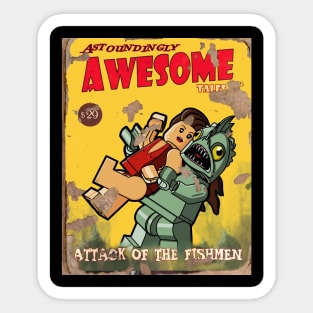 LEGO Fallout "Attack of the Fishmen" Magazine Cover Sticker